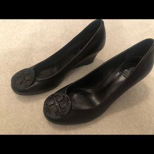 Tory Burch black leather heels
